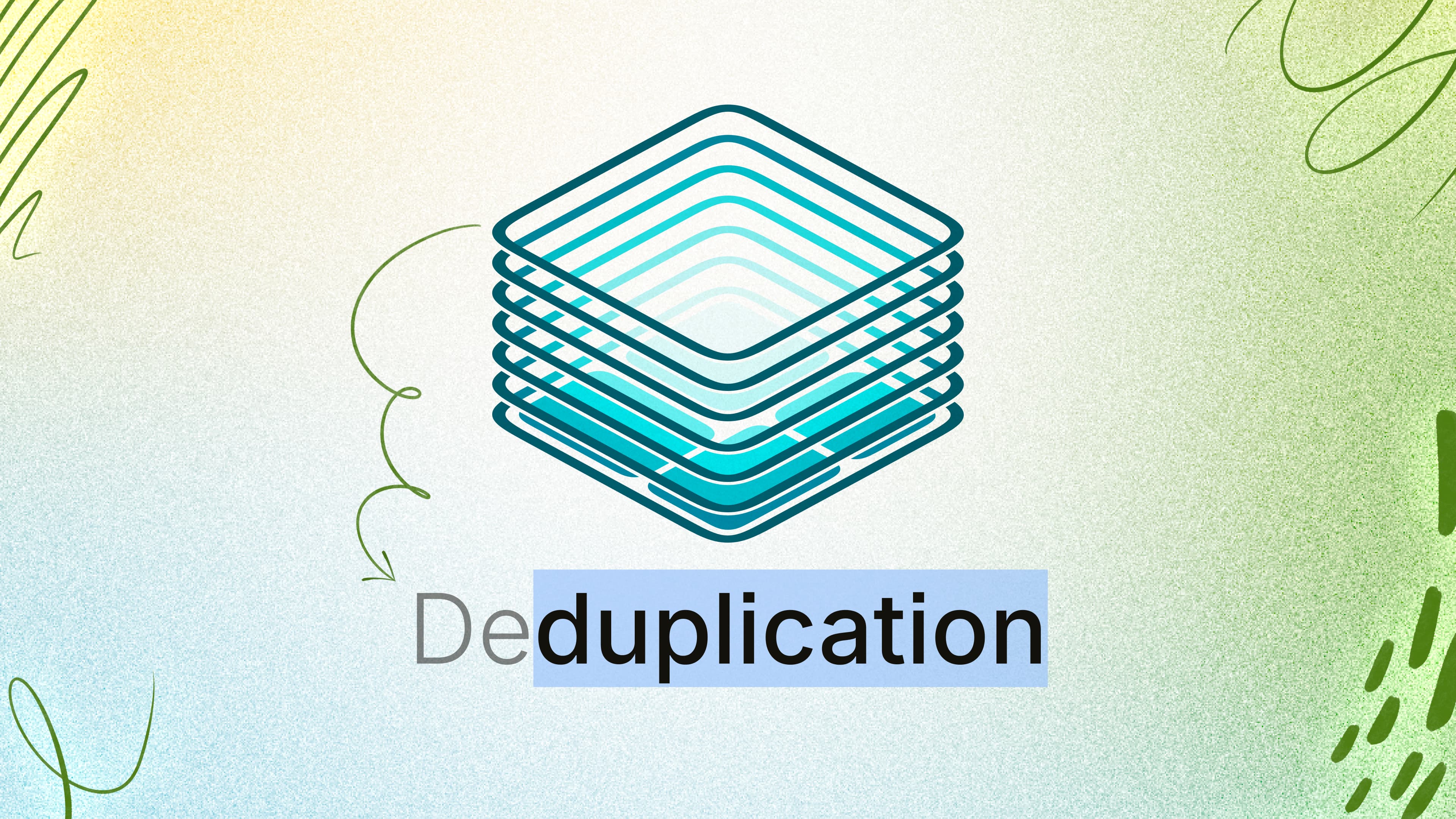 An icon representation of Deduplication